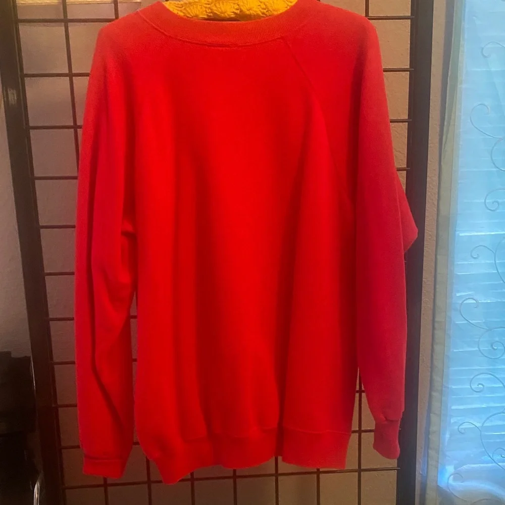 Hanes Red Sweatshirt with Green Christmas Tree - Picture 6 of 6